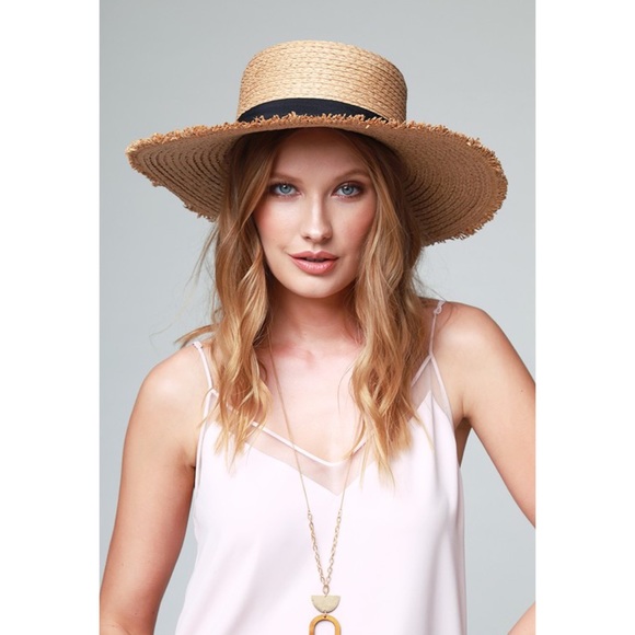 ‘Blessed’ Straw Hat w/ Ribbon Accent - Picture 5 of 8